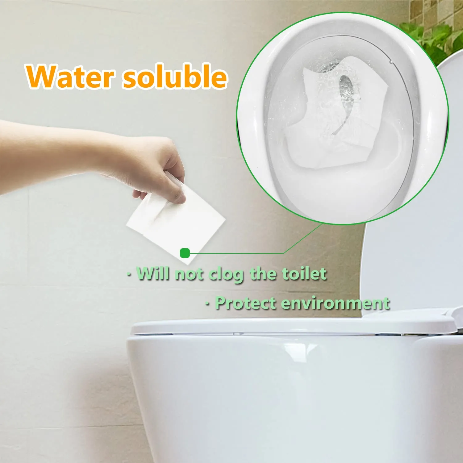 100 Pcs Toilet Seat Covers Disposable,Flushable Portable Travel Toilet Seat Paper Cover for Adults,Kids Potty Training,Travel,10 Individually Packing