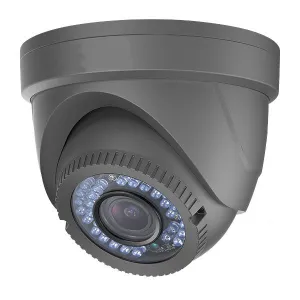 2.1 MP HD TVI 1080p Advanced Mini Turret Dome Camera, 2.8mm lens Extra Wide Gray