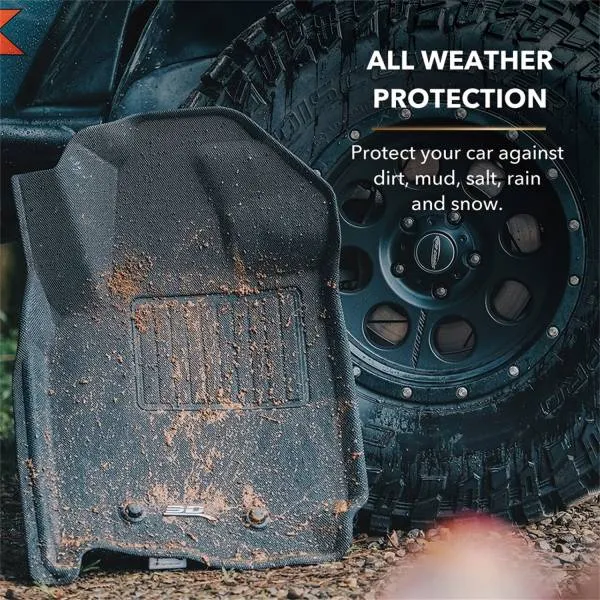 3D MAXpider Floor Mats Honda Fit (2015-2022) All-Weather Kagu Series - Front or Second Row