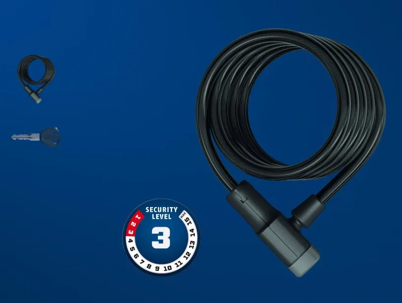 Abus Primo 5510K/180 Black Without Bracket Spiral Cable Lock