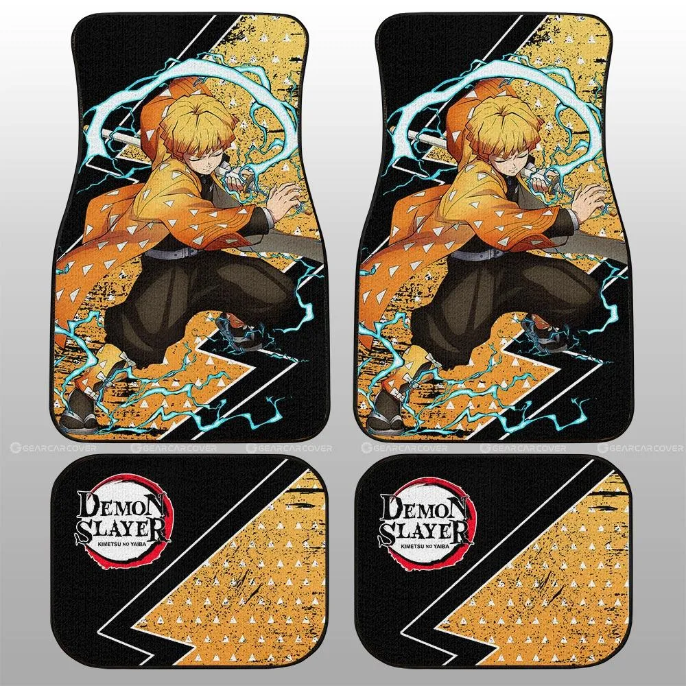 Agatsuma Zenitsu Car Floor Mats Custom Car Accessories