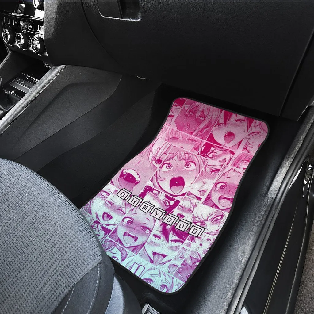 Ahegao Car Floor Mats Custom OMG Car Interior Accessories