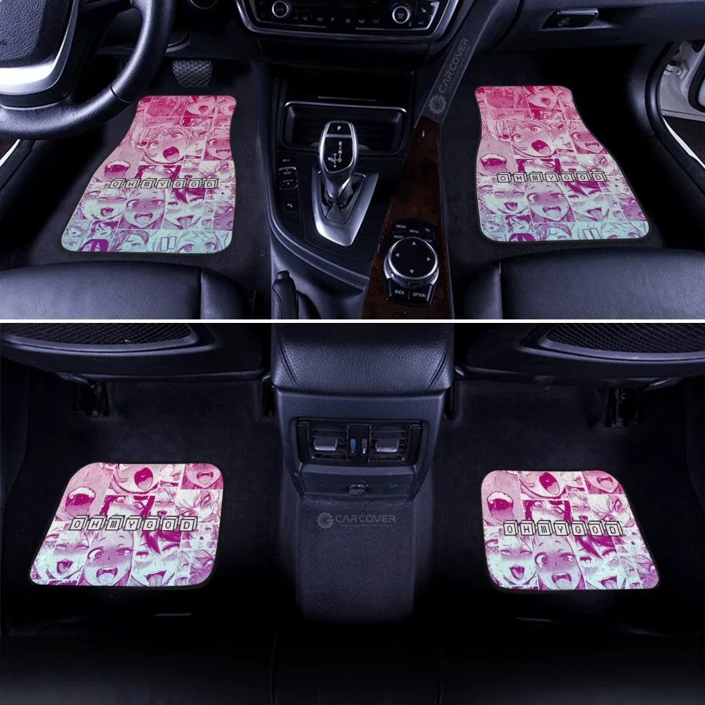 Ahegao Car Floor Mats Custom OMG Car Interior Accessories