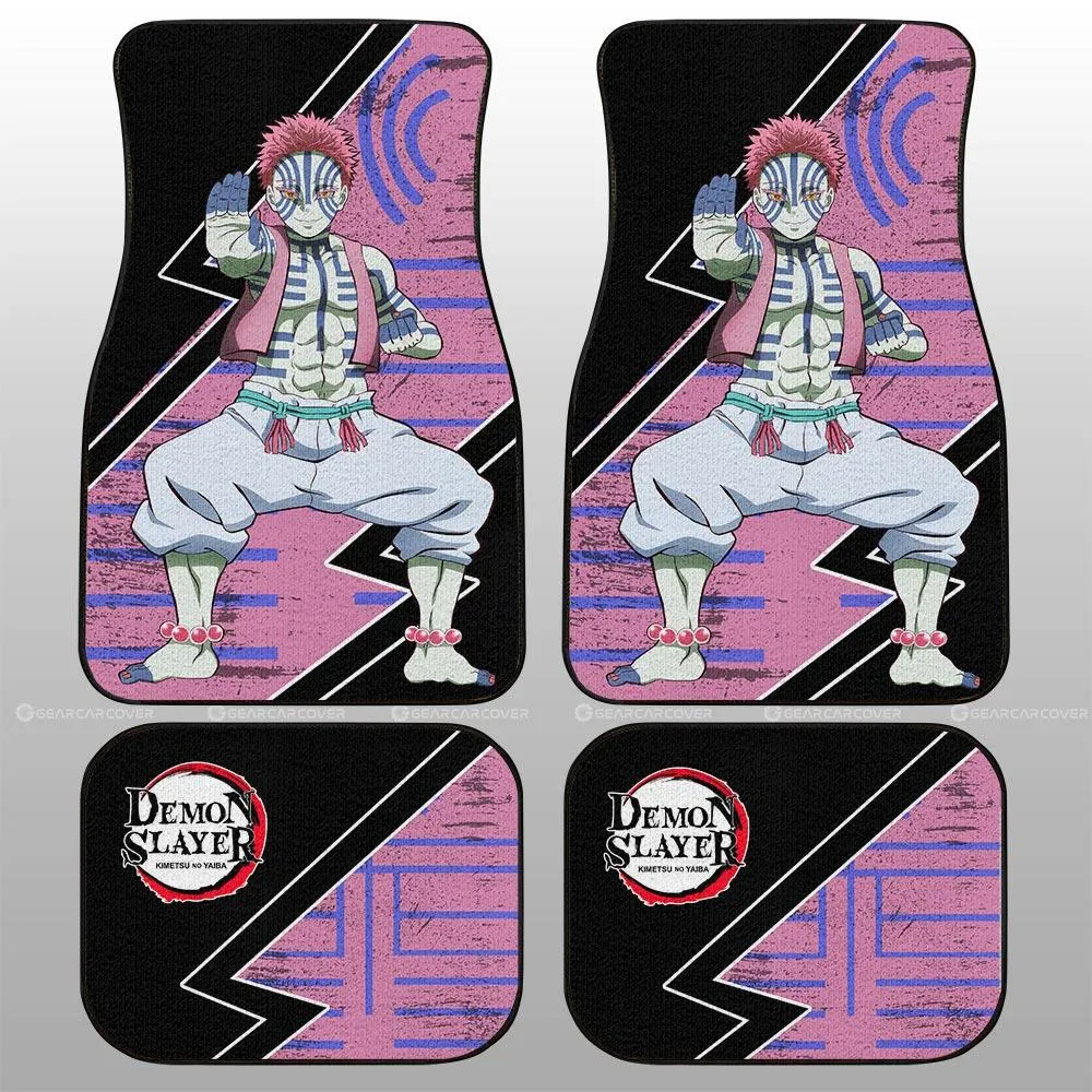 Akaza Car Floor Mats Custom Demon Slayer Anime Car Accessories