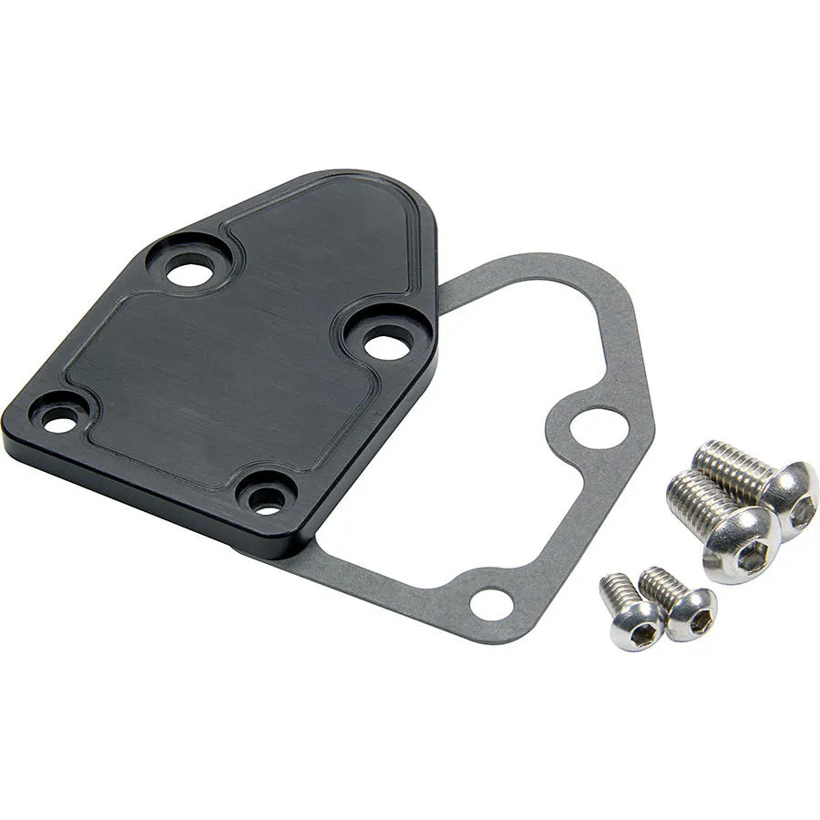 Allstar Performance SB Chevy Fuel Pump Block-Off Plate - Black