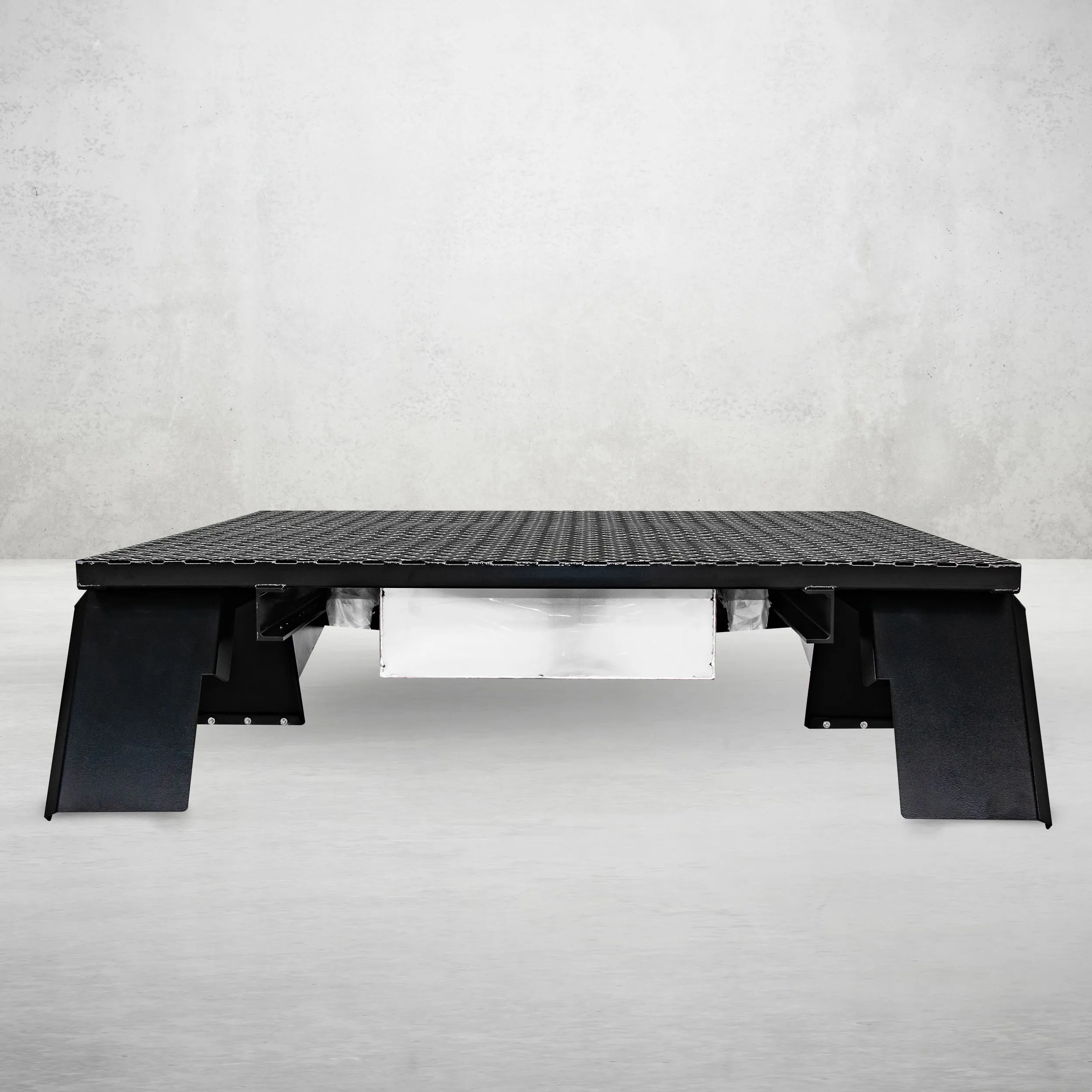 Aluminium Tray 1750mm No Headboard - Black