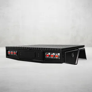 Aluminium Tray 1750mm No Headboard - Black