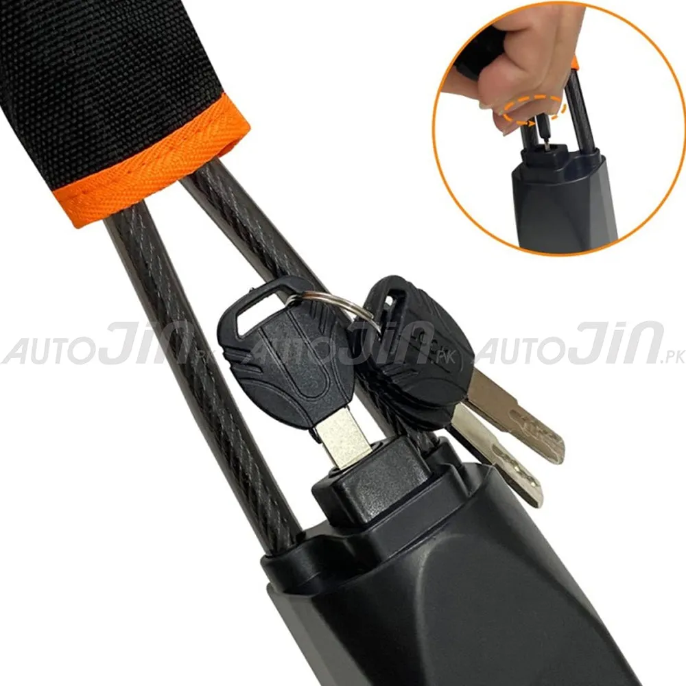 Anti-theft Steering Wheel Seat Belt Wire Lock - Universal