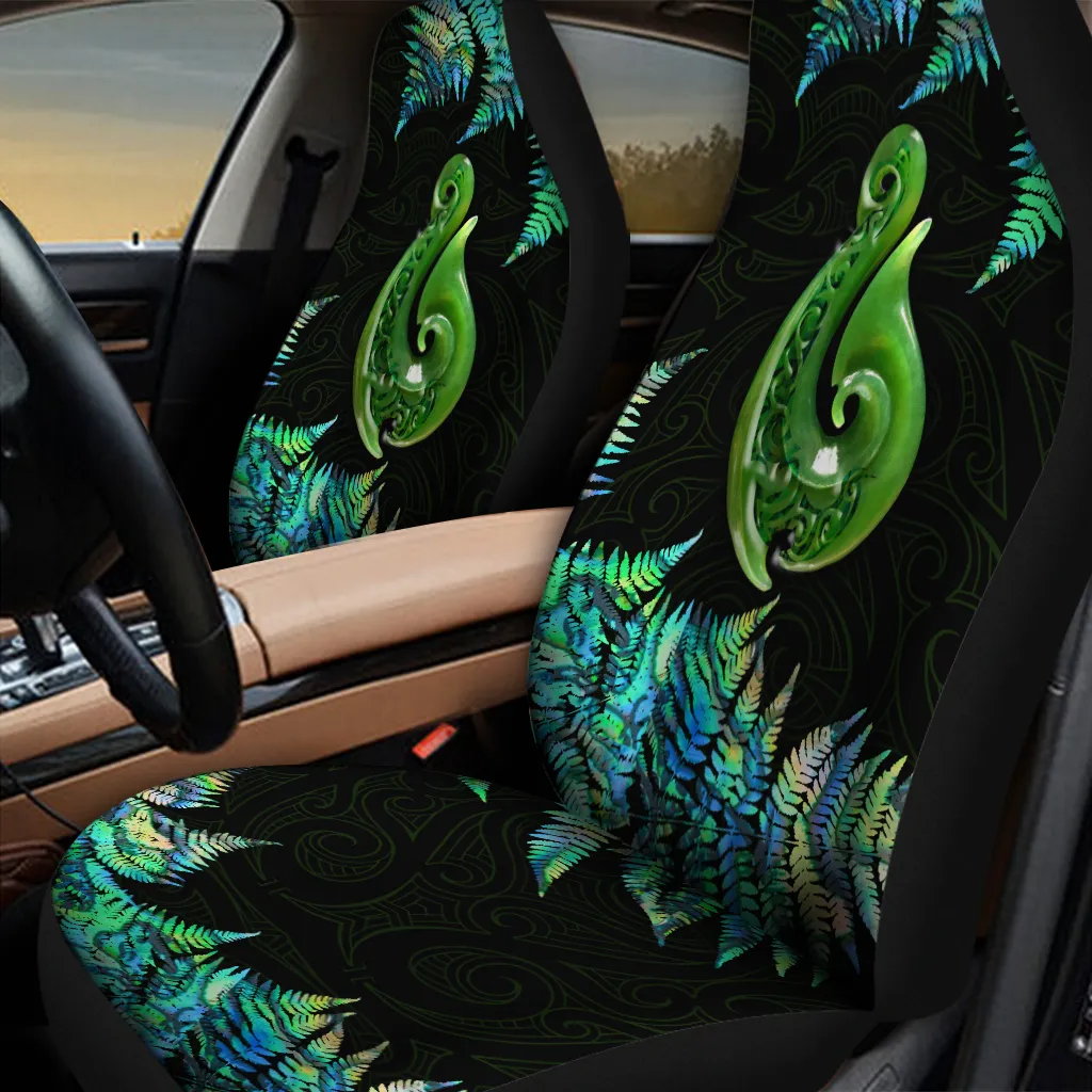 Aotearoa New Zealand Geen Maori Manaia Paua Shell Car Seat Cover