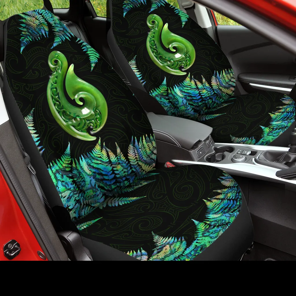 Aotearoa New Zealand Geen Maori Manaia Paua Shell Car Seat Cover