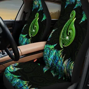 Aotearoa New Zealand Geen Maori Manaia Paua Shell Car Seat Cover