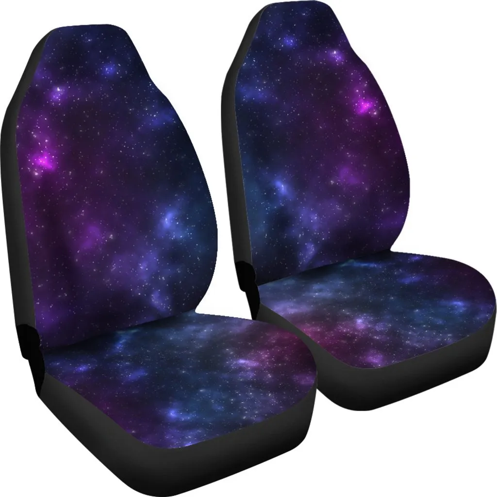 Blue Purple Cosmic Galaxy Space Print Universal Fit Car Seat Covers