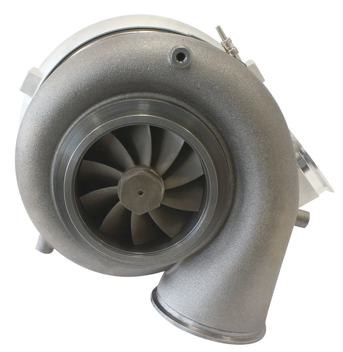 BOOSTED 106102 V-Band 1.22 Turbocharger 2500HP, Natural Cast Finish AF8006-6023