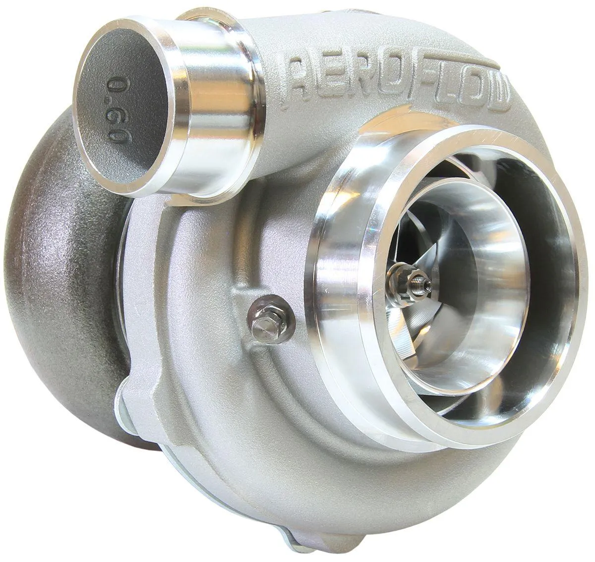 BOOSTED 5455 1.01 Reverse Rotation Turbocharger 650HP, Natural Cast Finish AF800