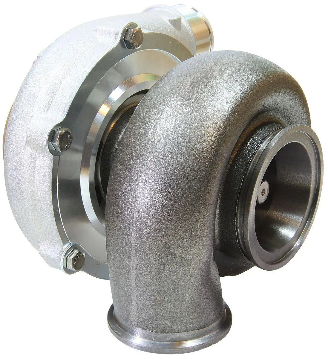 BOOSTED 5455 1.01 Reverse Rotation Turbocharger 650HP, Natural Cast Finish AF800