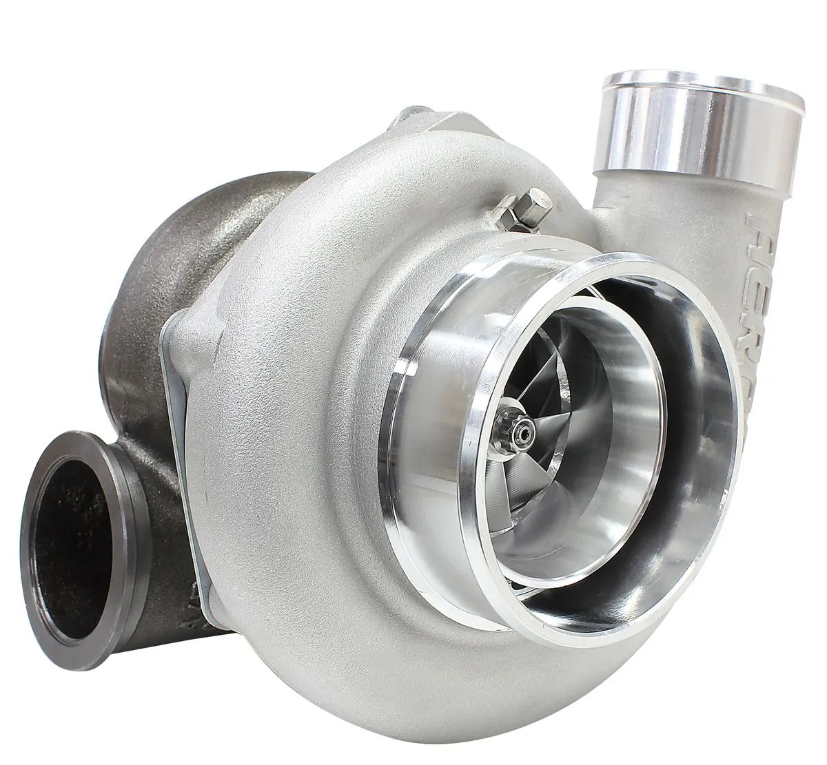 BOOSTED 6662 .83 Reverse Rotation Turbocharger 900HP, Natural Cast Finish AF8005