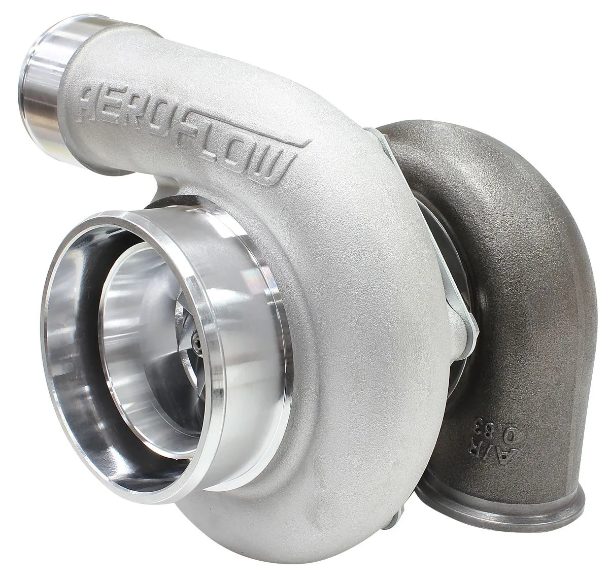 BOOSTED 6662 .83 Reverse Rotation Turbocharger 900HP, Natural Cast Finish AF8005