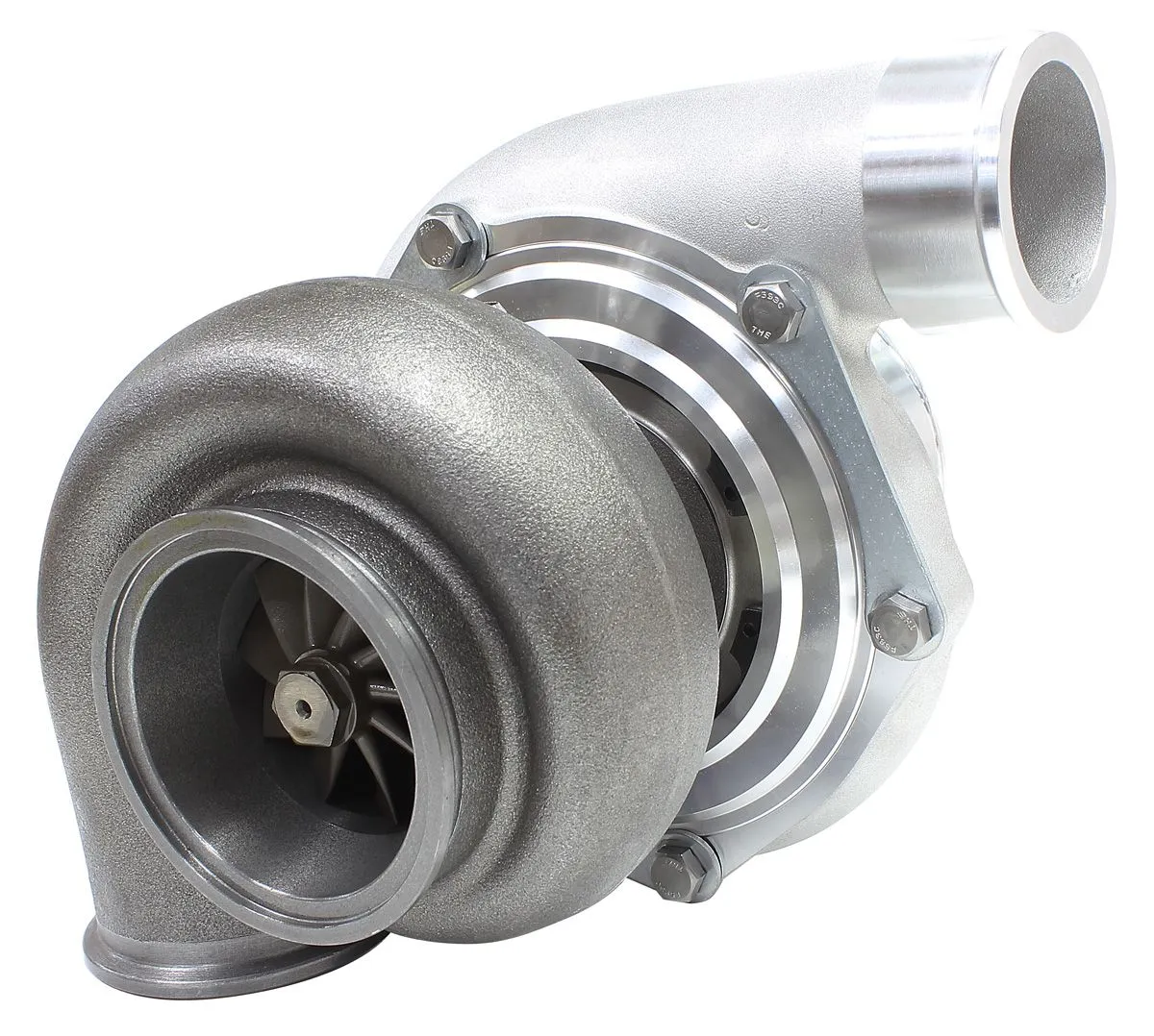 BOOSTED 6662 .83 Reverse Rotation Turbocharger 900HP, Natural Cast Finish AF8005