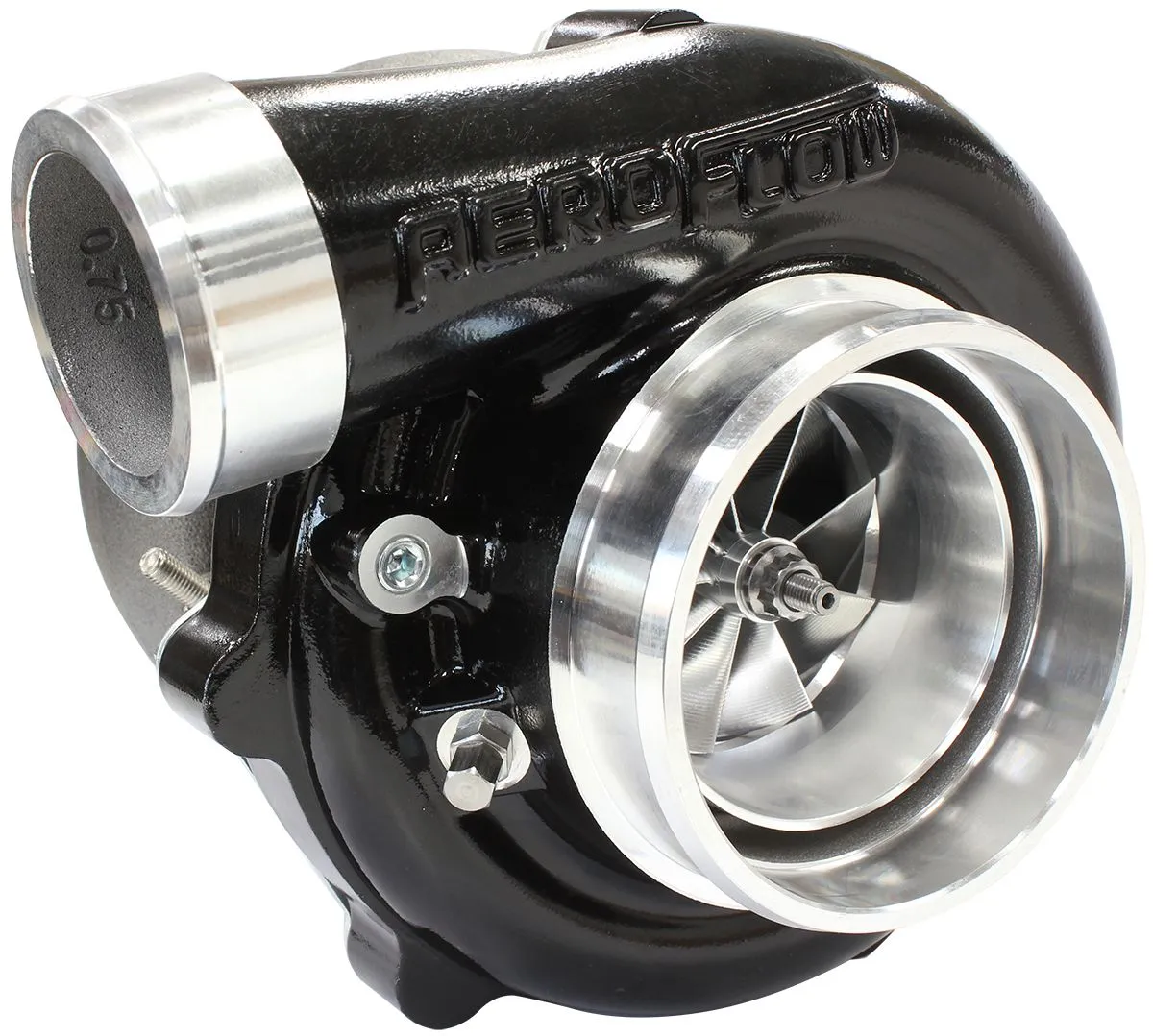 BOOSTED 6862 1.21 Reverse Rotation Turbocharger 1050HP, Hi Temp Black Finish AF8