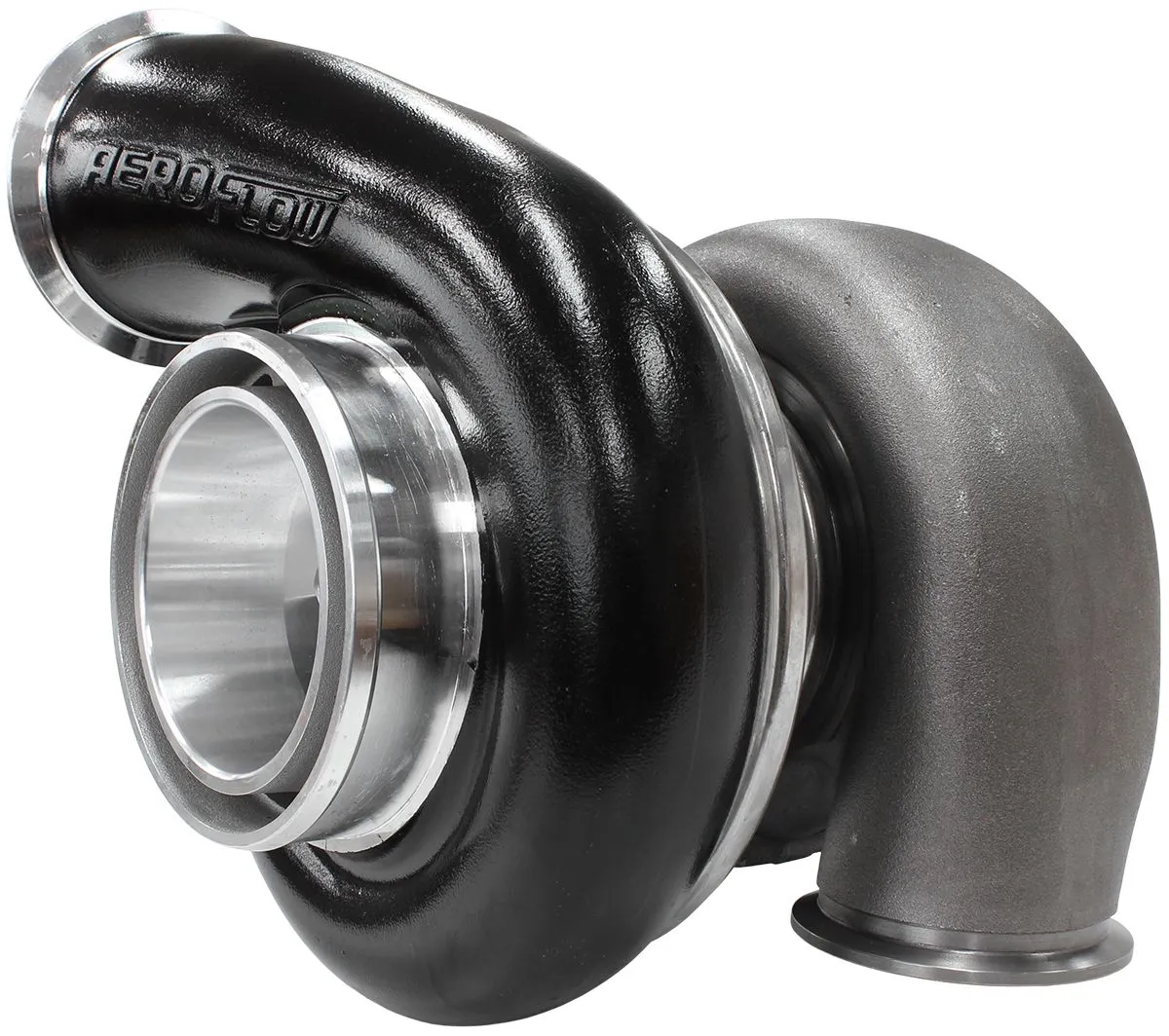 BOOSTED 7975 1.15 Reverse Rotation Turbocharger 1450HP, Hi Temp Black Finish AF8