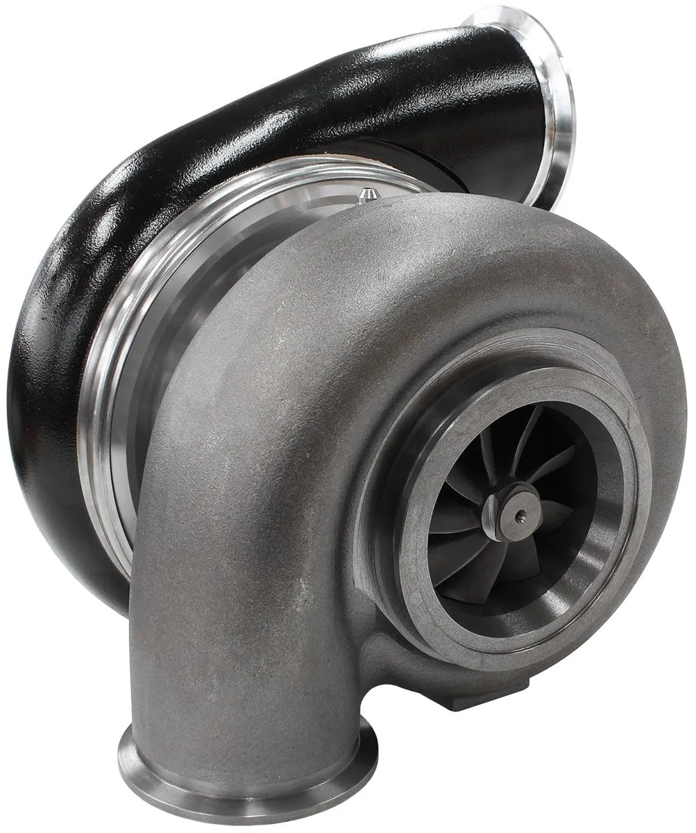 BOOSTED 7975 1.15 Reverse Rotation Turbocharger 1450HP, Hi Temp Black Finish AF8