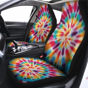 Bright Swirl Tie Dye Print Universal Fit Car Seat Covers