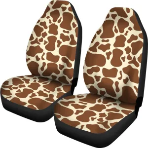 Brown Cow Print Universal Fit Car Seat Covers