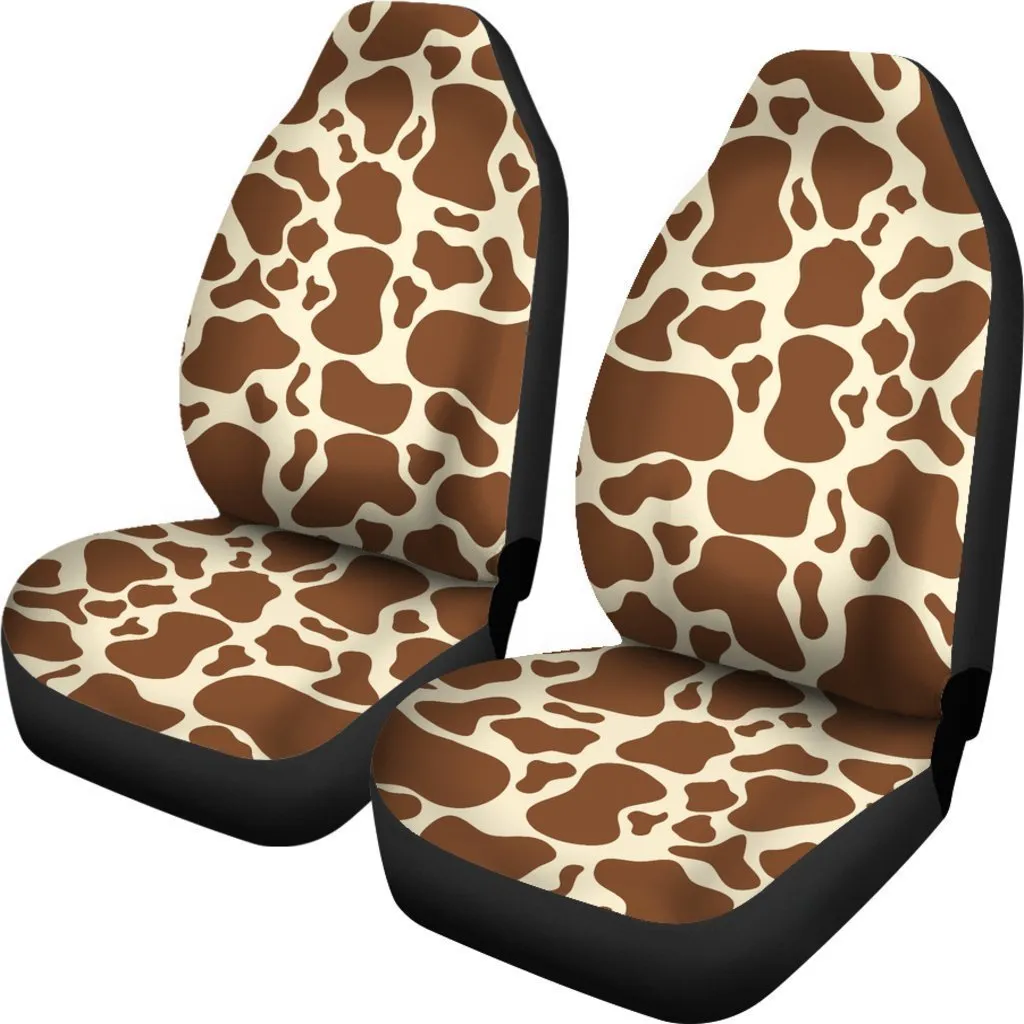 Brown Cow Print Universal Fit Car Seat Covers