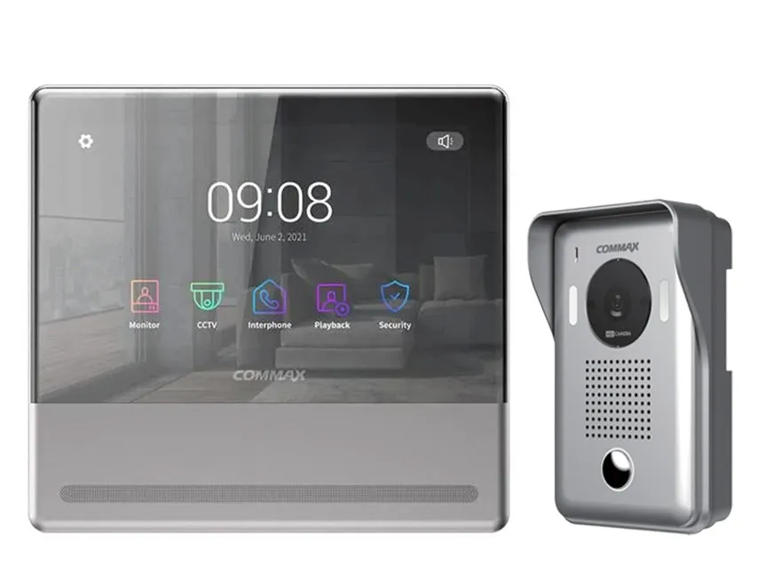 Commax Fine View Video Doorphone Monitor 7'' Handsfree, Design CDV-70QT   DRC40YFD Camera