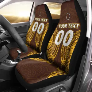 Custom Cook Islands Kukis Car Seat Covers Tribal Pattern