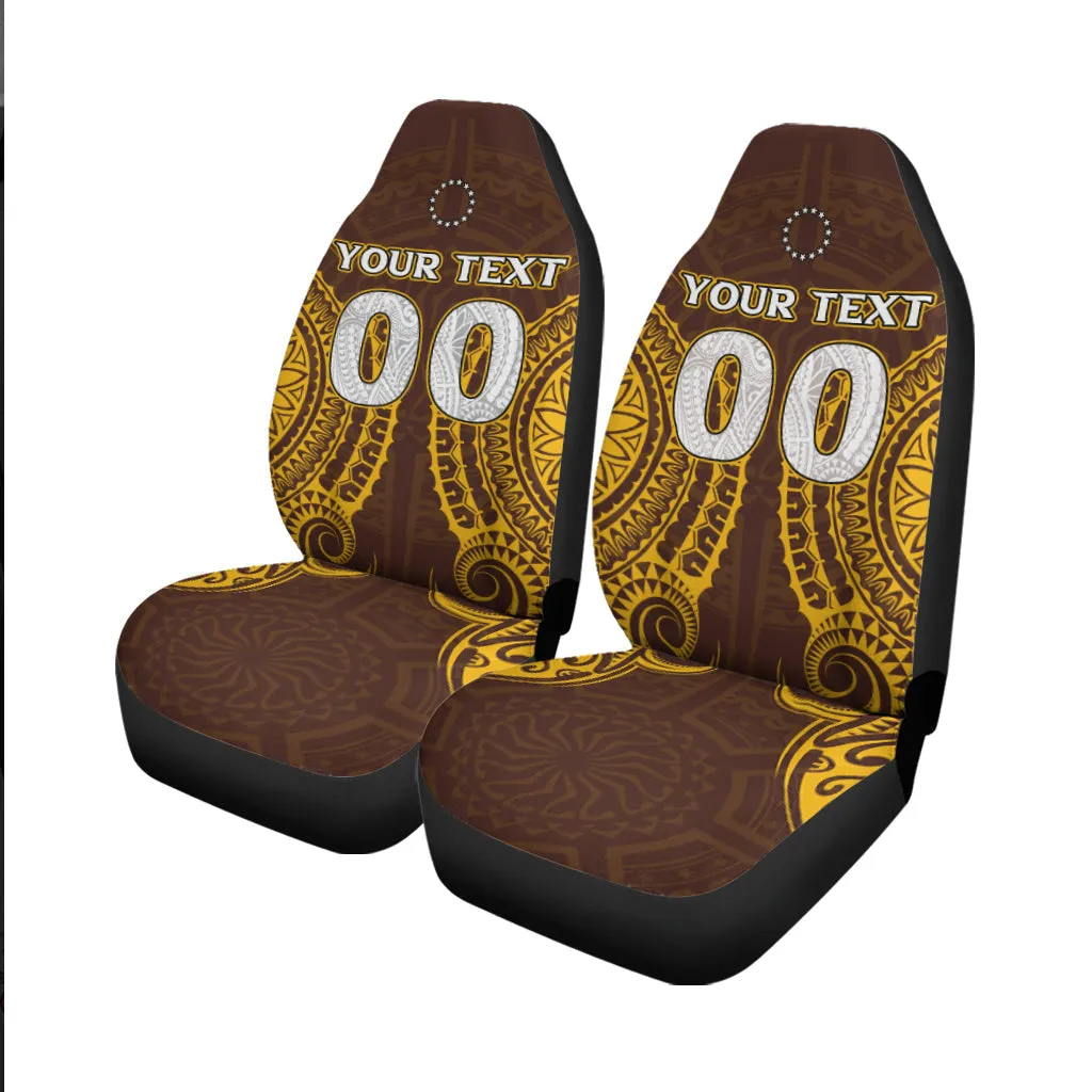 Custom Cook Islands Kukis Car Seat Covers Tribal Pattern