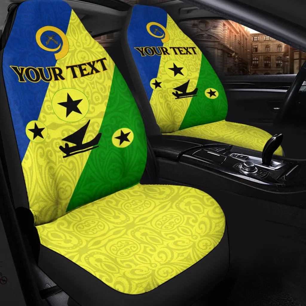 Custom Vanuatu Malampa Province Car Seat Covers Flag Style