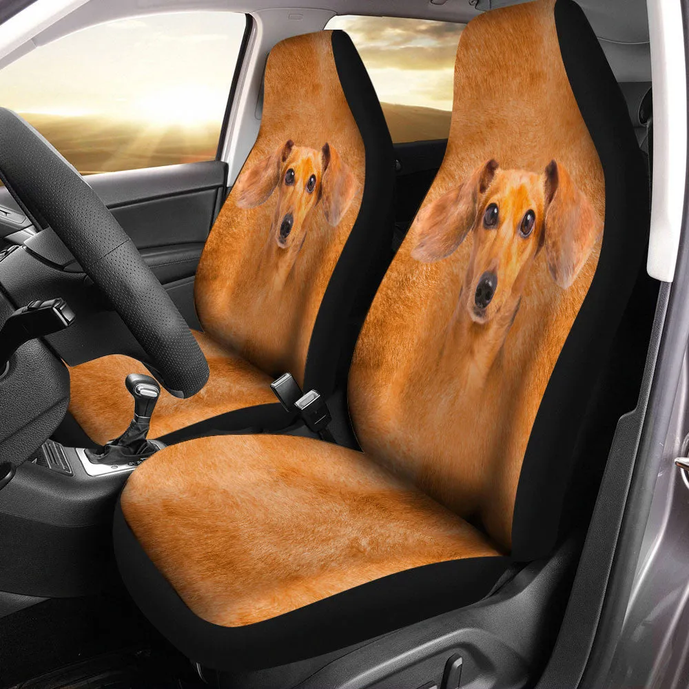 Dachshund Dog Funny Face Car Seat Covers