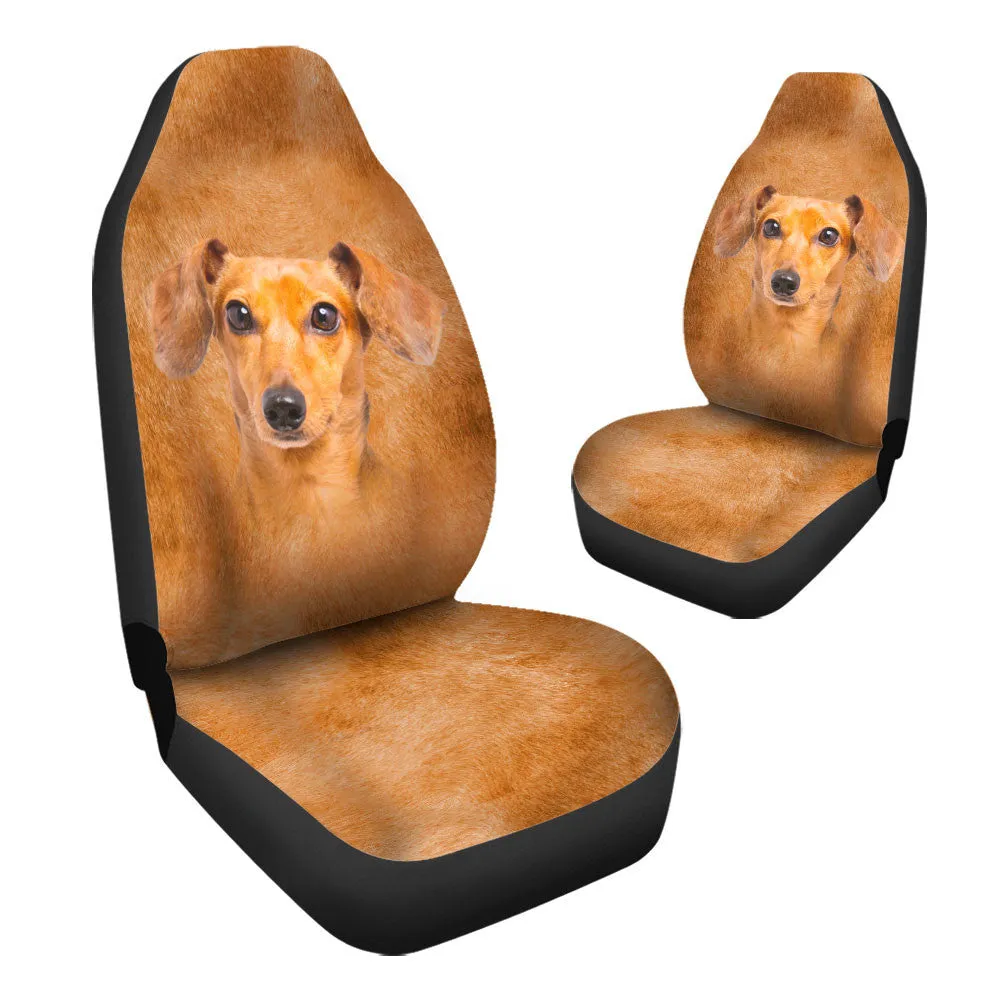 Dachshund Dog Funny Face Car Seat Covers