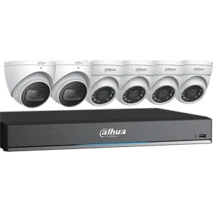 Dahua C788E63 4x5MP & 2-4K HDCVI Eyeball Cameras with 1-8Ch 4K HDCVI DVR, No HDD