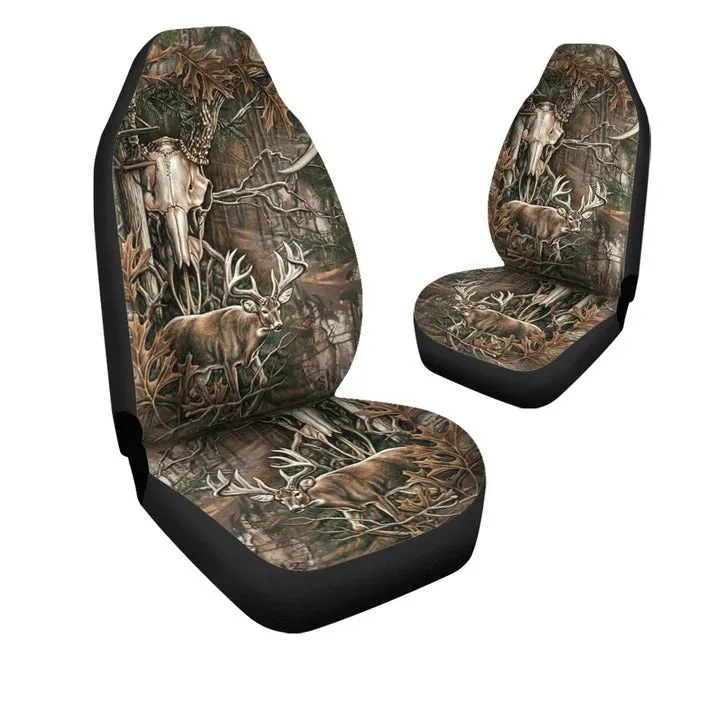 Deer Skull Front Car Seat Cover