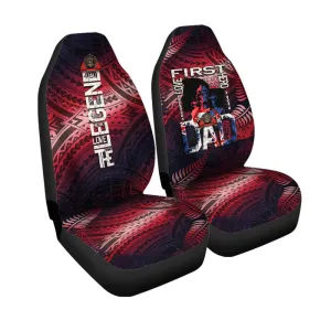 Fathers Day New Zealand Firefighter Dad Car Seat Cover Maori Pattern
