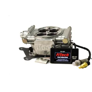 FiTech Go EFI 4 Fuel Injection Throttle Body Square Bore 70 lb/hr Injectors - Aluminum