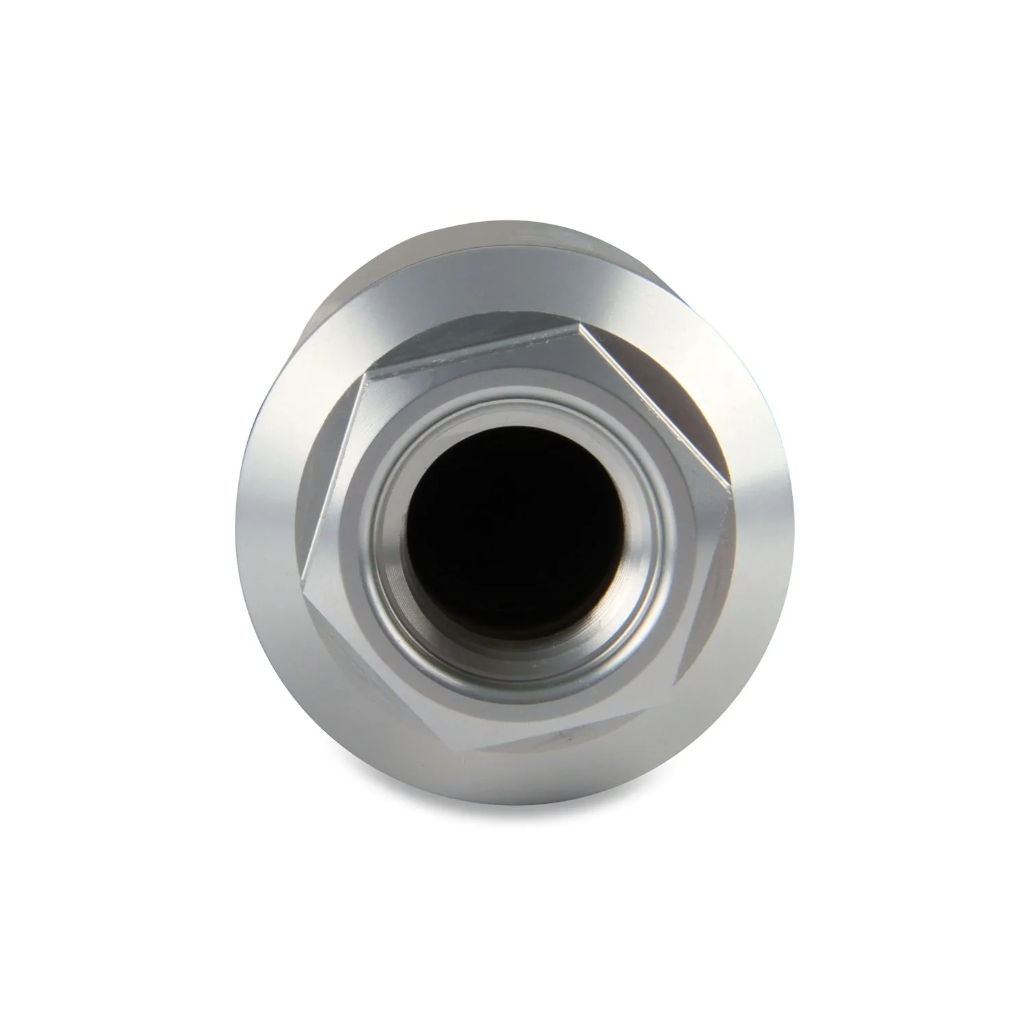 Holley Billet Dominator In-Line 100 Micron Fuel Filter - Stainless Element - 12 AN Female O-Ring Inlet - 12 AN Female O-Ring Outlet - Black / Clear Anodized