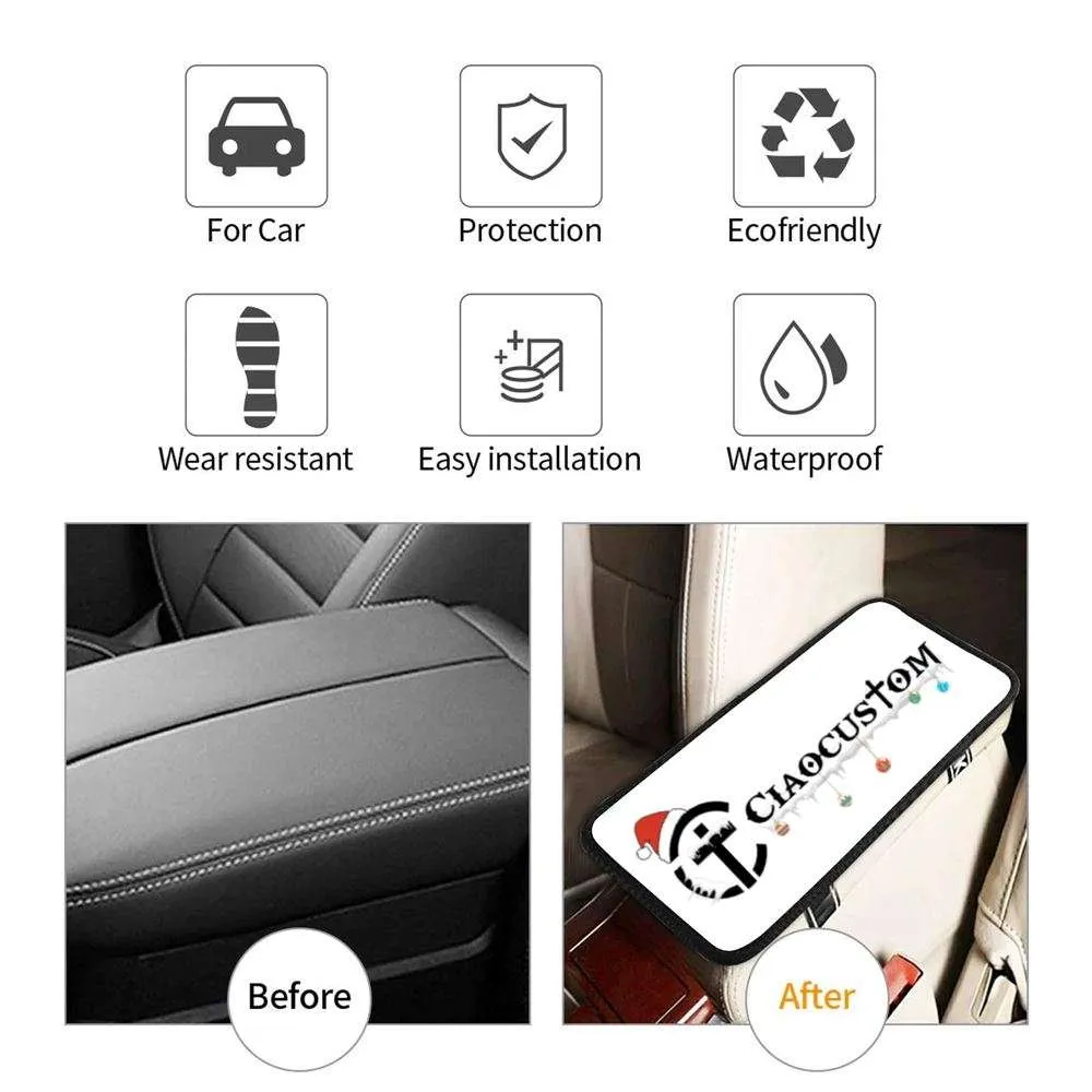 John 81 I Am The Light Of The World Personalized Seat Box Cover, Christian Car Center Console Cover, Bible Verse Gift For Women Of God