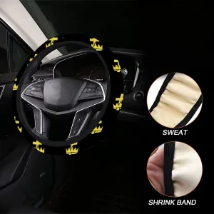 Knights Templar Commandery Steering Wheel Cover - White & Gold