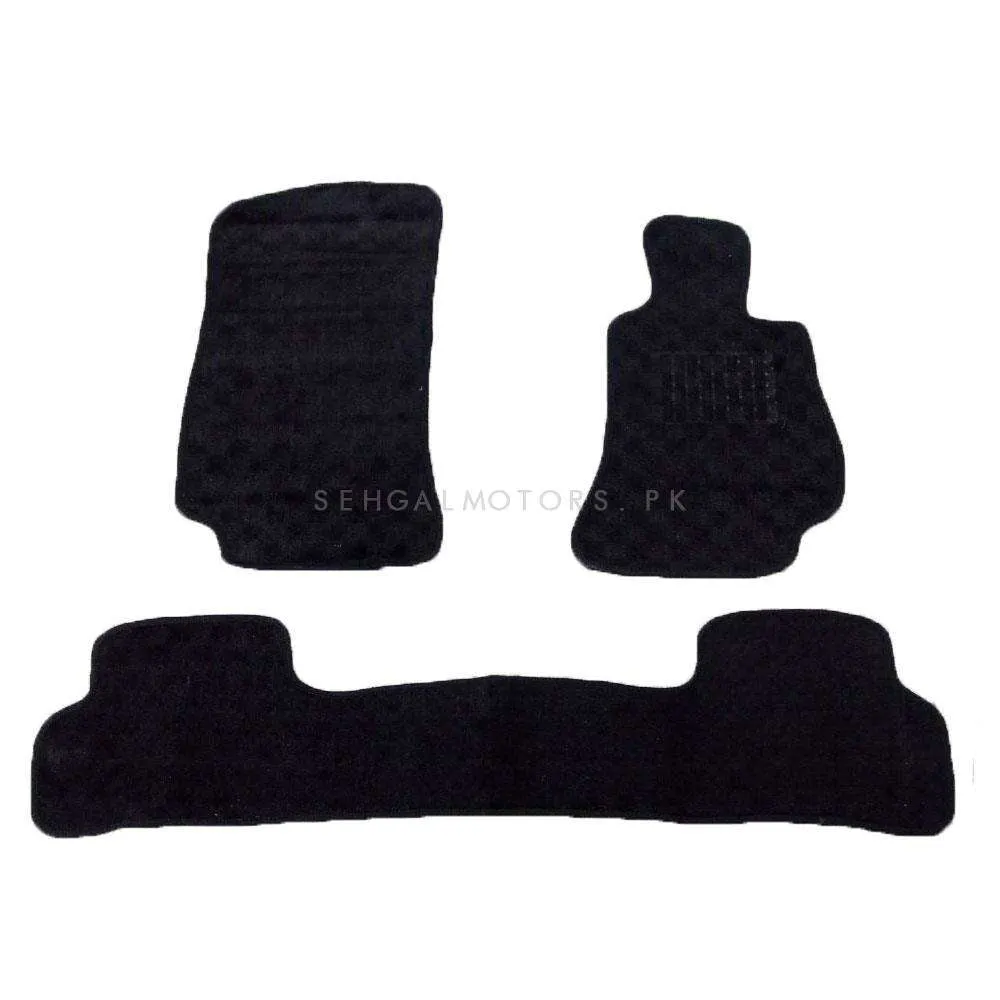 Mercedes Benz C Class Custom Fit Carpet Floor Mat Black Mix Design 4 Pcs - Model 2014-2018