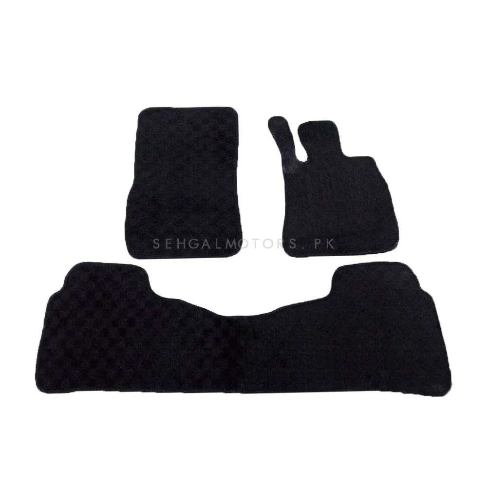 Mercedes Benz S Class Custom fit Carpet Floor Mat Black 3 Pcs Mix Design - Model UNK
