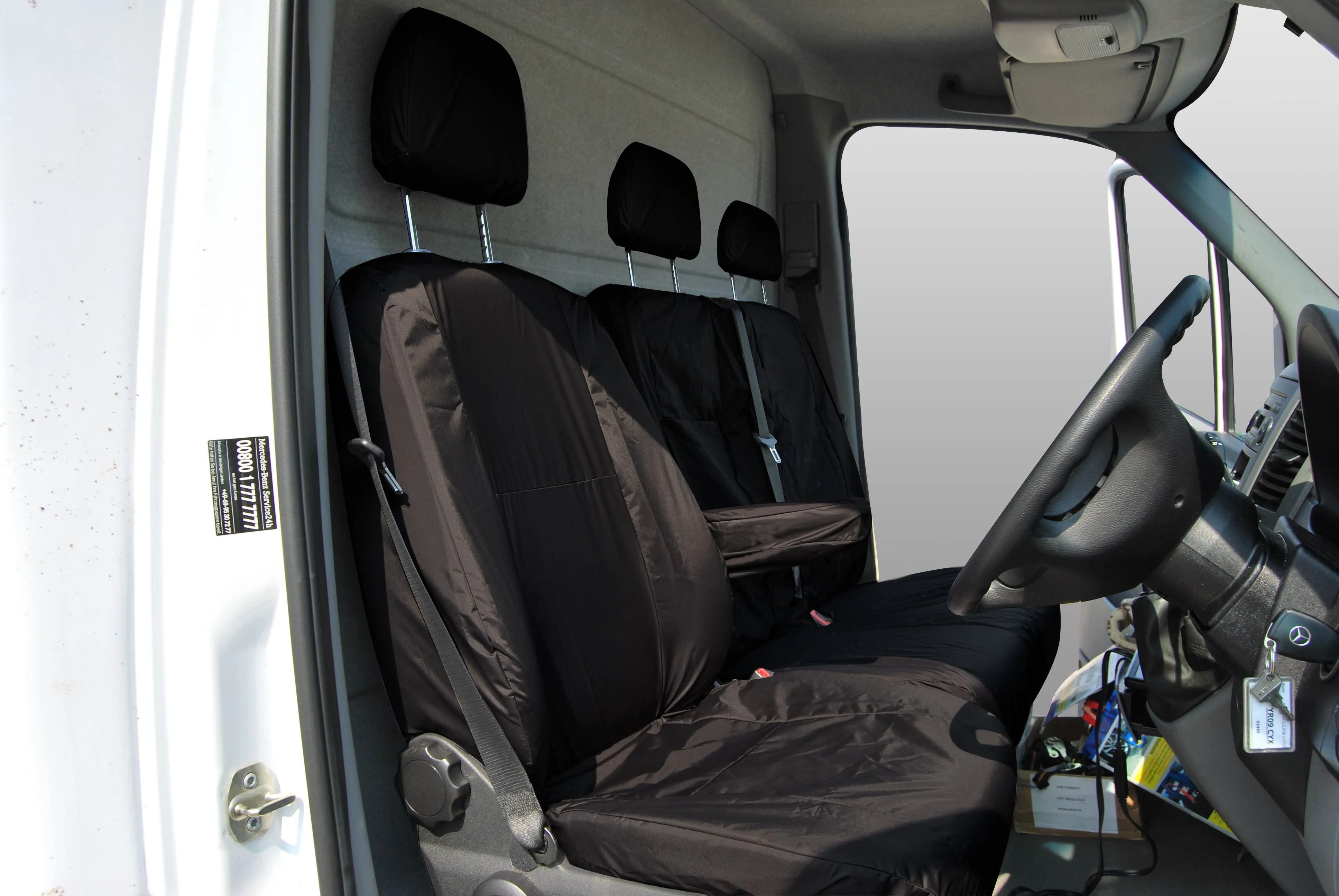 Mercedes Benz Sprinter Front Set 1 2 INKA Tailored Waterproof Seat Covers Black MY06-18