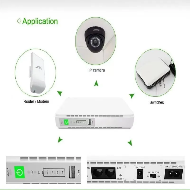 Mini UPS Backup power supply 12000MAH - Wifi Router Ups With POE