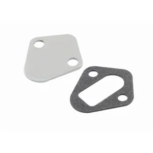 Mr. Gasket Fuel Pump Blockoff - Chrome - Big Block Chevy