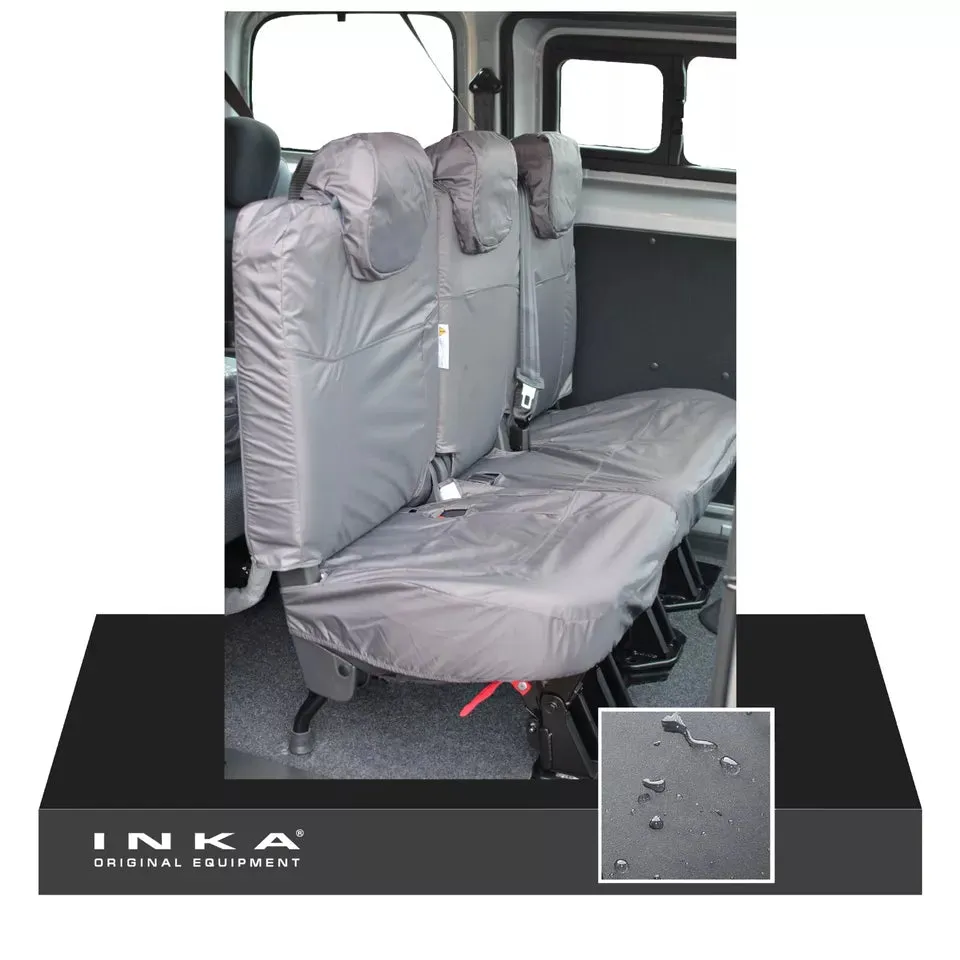 Nissan NV200 Rear 2 1 INKA Fully Tailored Waterproof Seat Covers Grey MY09-16