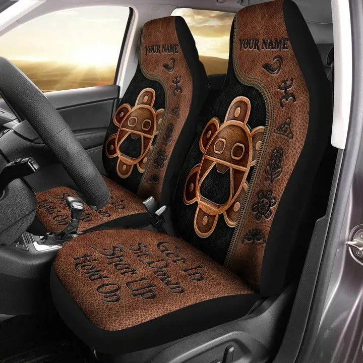 Personalized Name Puerto Rico Hold on Car Seat Covers Universal Fit