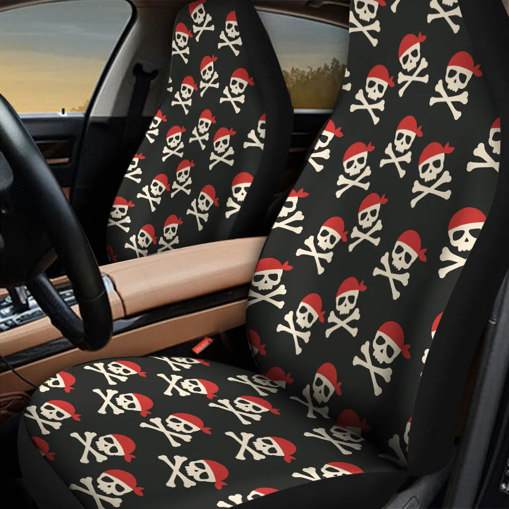 Pirate Skull Crossbones Pattern Print Universal Fit Car Seat Covers