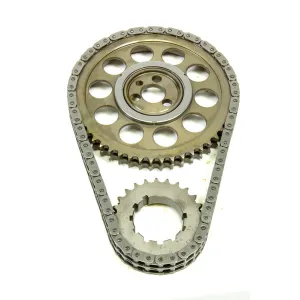 Rollmaster / Romac Gold Series Double Roller Keyway Adjustable Timing Chain Set - Keyway Adjustable - 0.005 in Shorter - Needle Bearing - Billet  - Big Block Chevy